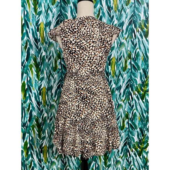 NEW Free People Jet Combo Leopard Animal Print French Quarter Wrap Mini Dress XS - Picture 7 of 11